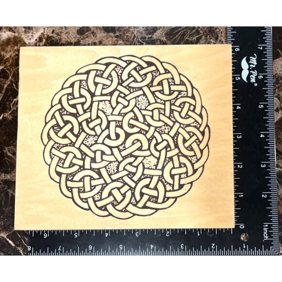 Celtic Symbols Rubber Stamp Set W/ Ink & Book By Chronicle Books Gretchen Scoble - Picture 3 of 6